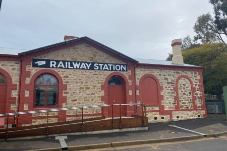 Newly restored railway station