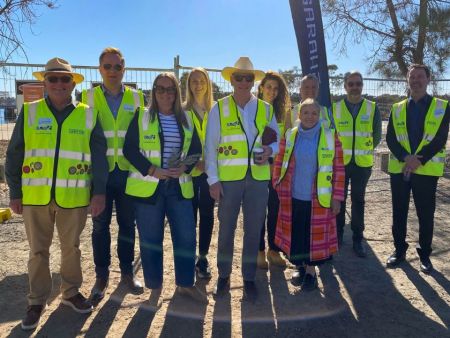 Group of people at a construction site