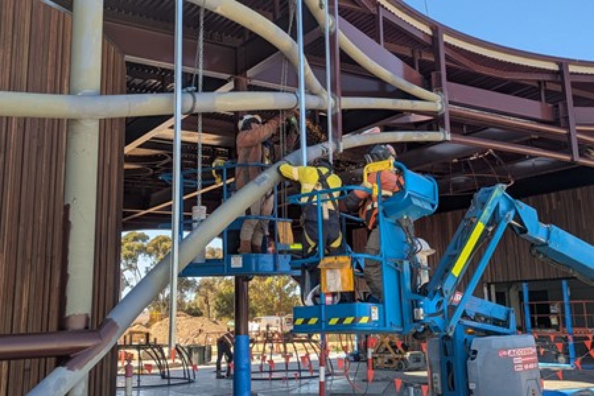 Workers on construction site