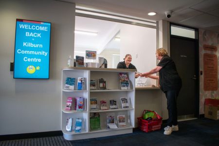 New customer service desk and staff work area