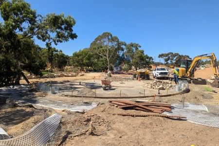 Machinery on construction site